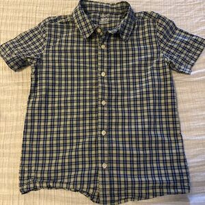 Carter's Navy and Olive Plaid Button Down Shirt